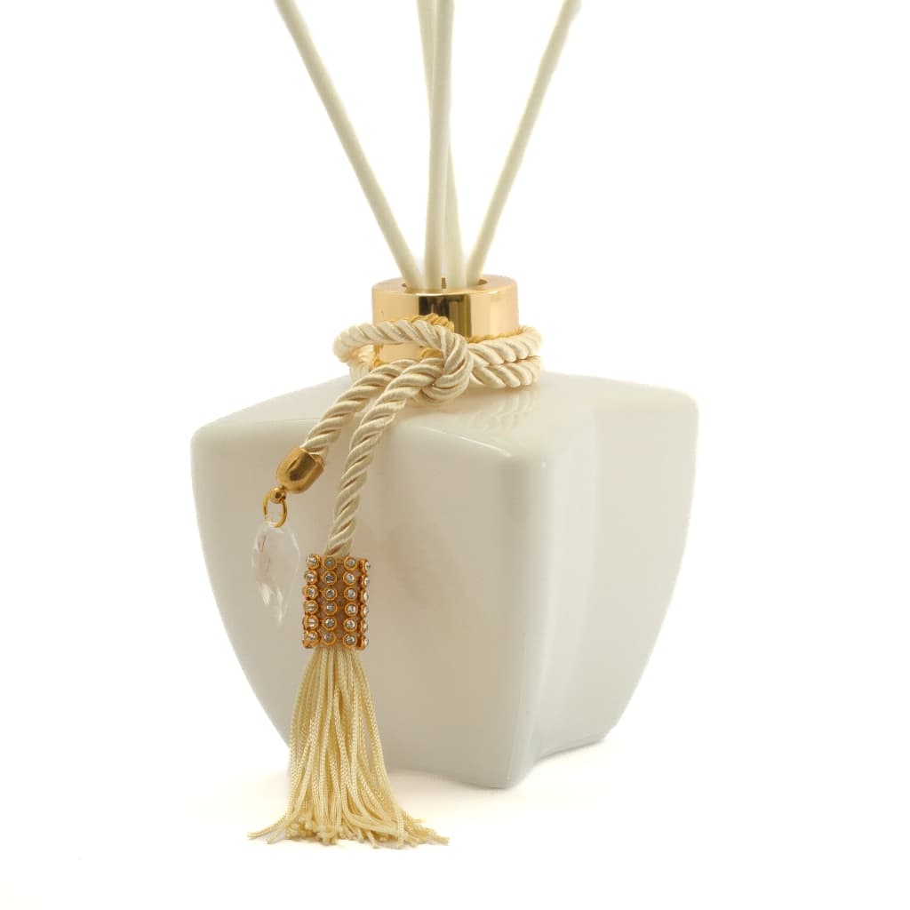 01 Frasco de Vidro Estrela Branco 280ml Super Luxo P/ Aromatizador Difusor de + Varetas e Enfeite