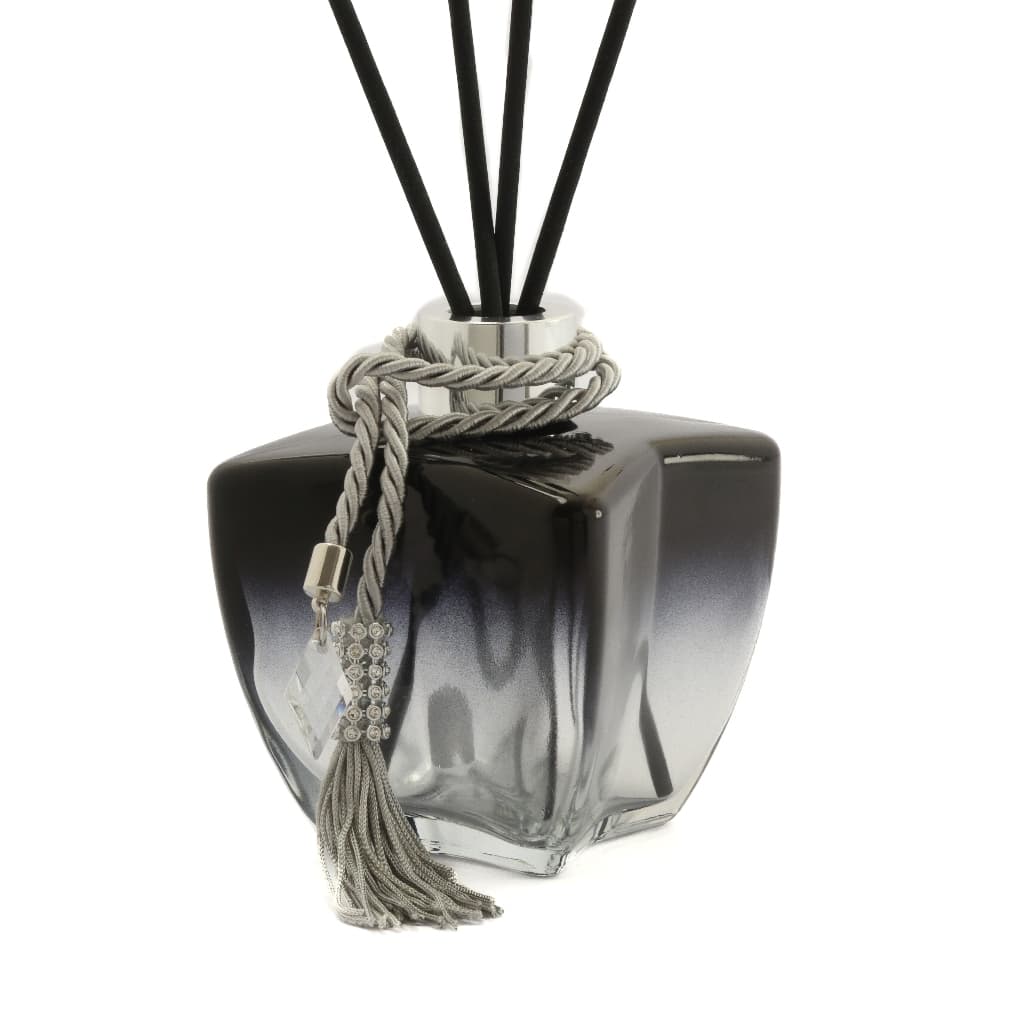 01 Frasco de Vidro Estrela Degrade Preto Azulado 280ml Super Luxo P/ Aromatizador Difusor de + Varetas e Enfeite