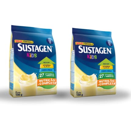 Kit 2 sustagen kids de baunilha 190g