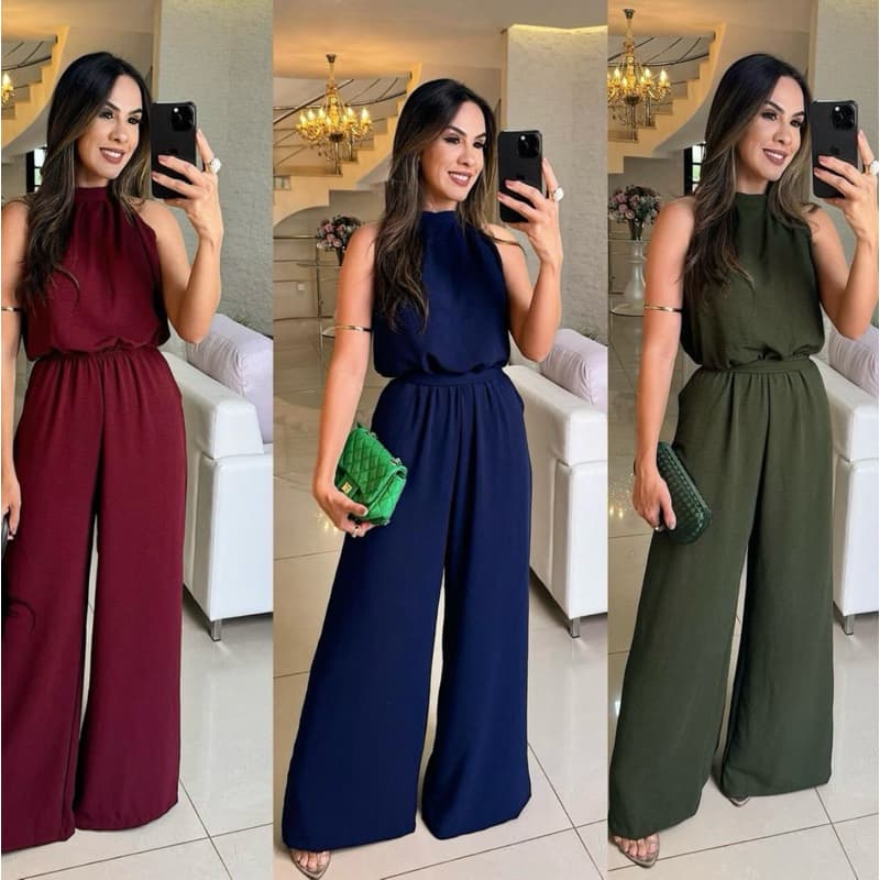 macacão longo panta lona