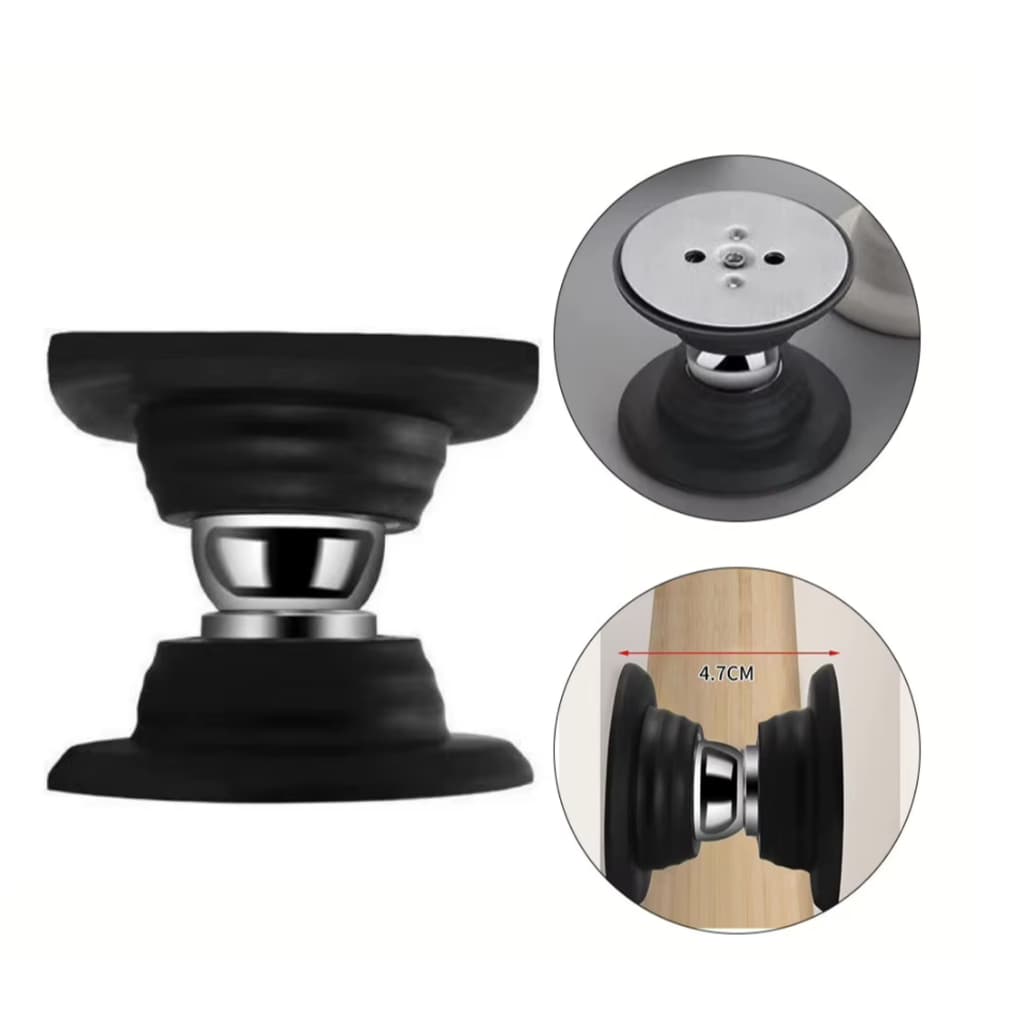 Prendedor Trava Batedor Fixador De Porta Imã Magnético Adesivo Inox Preto Branco Cinza