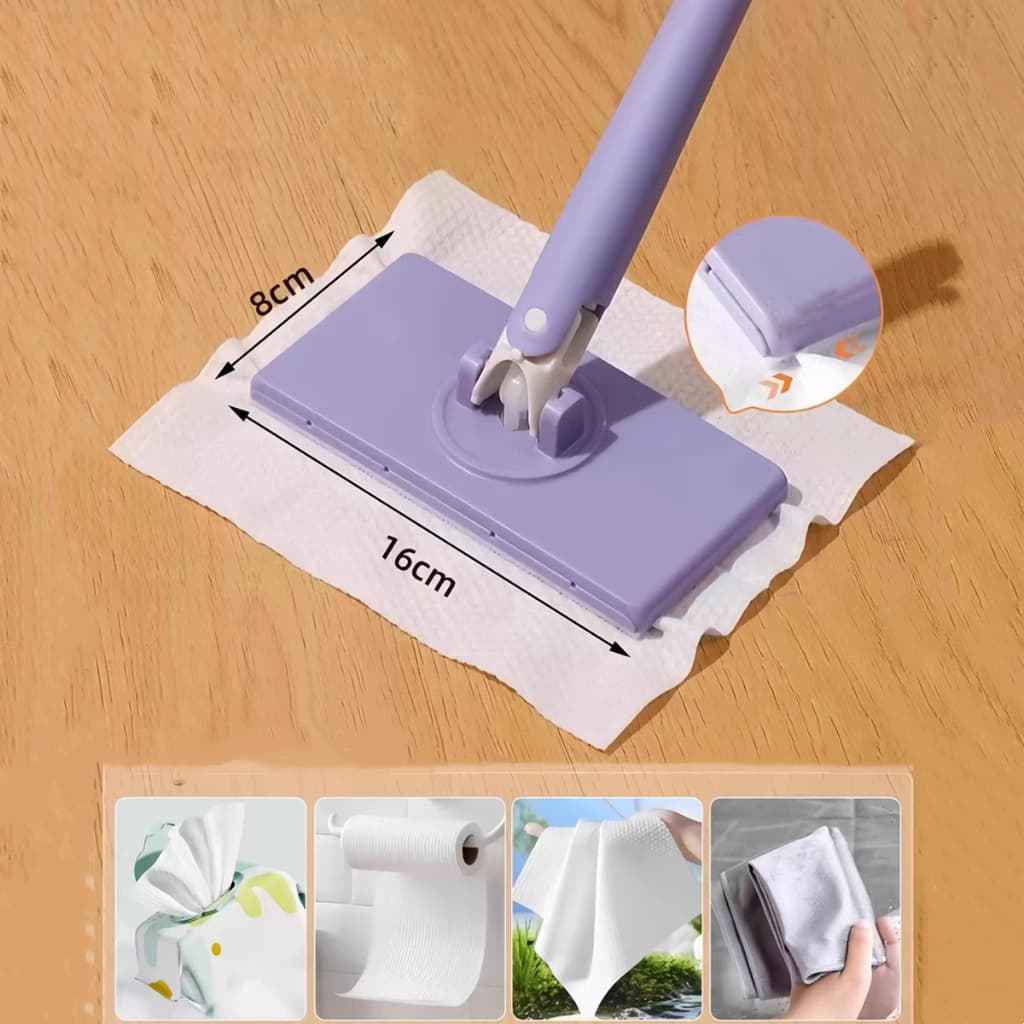 Esfregão Mop De Limpeza Ajustável Giratória 360° Toalha de rosto eco-friendly segunda utilização