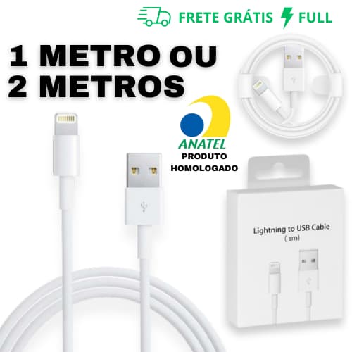 CABO PARA IOS USB DE CARREGAMENTO RÁPIDO DE 1M OU 2M PARA IOS COMPATÍVEL IPHONE