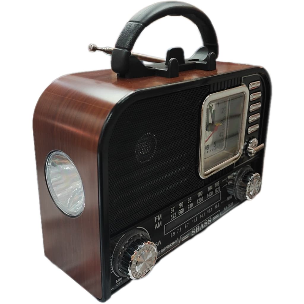 Rádio Retro Vintage Premium Am Fm Usb Aux Sd Bluetooth Recarregável Antena Analogico LuxoKA-7838