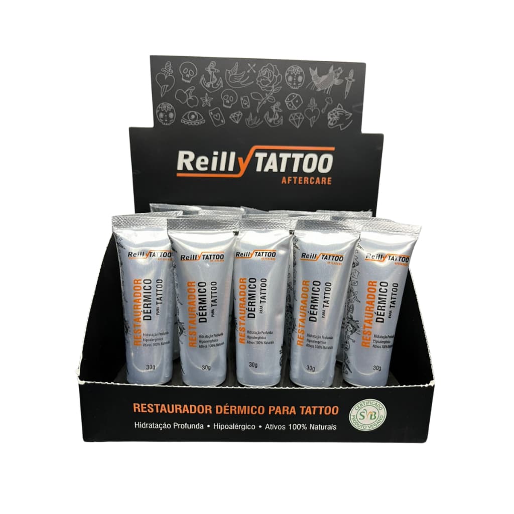 Pomada Aftercare Reilly Tattoo Tatuagem 20 Unidades 30g OFERTAS RELÂMPAGO