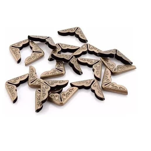 Cantoneiras Para Diário Bíblia - 10 Peças - Ouro Velho