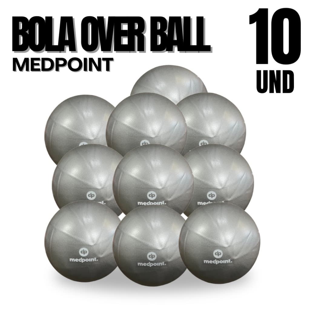 Kit 10 Bola de Yoga 25cm Pilates Ginastica Exercicio Suiça Fisioterapia PVC Overball