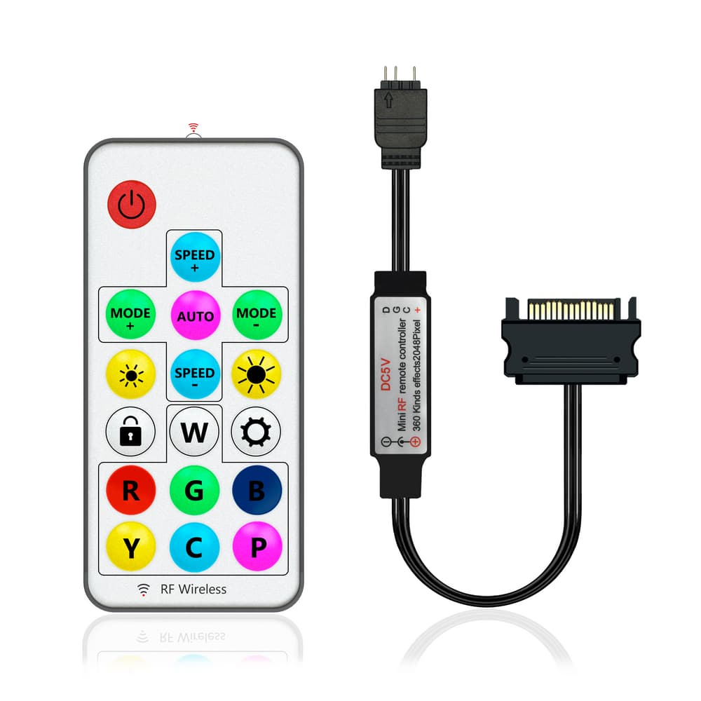 Controladora ARGB Cooler Fan 3 Pinos 5V Conexão Sata Fonte