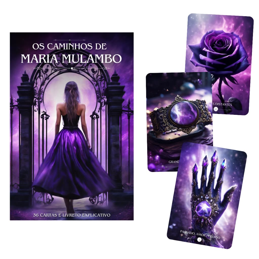 Baralho Pomba Gira Os Caminhos De Maria Mulambo Deck 36 Cartas Oráculo 100% Plastificado