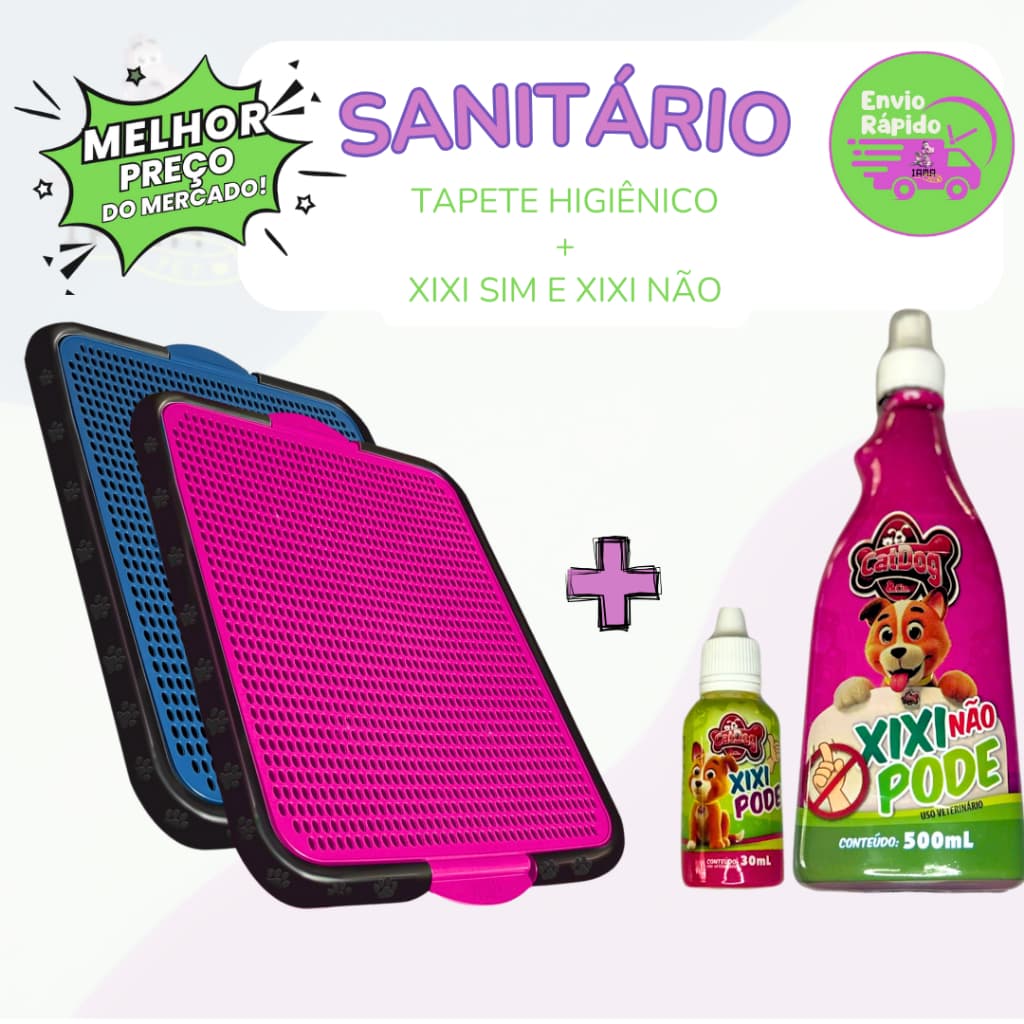 Kit Sanitário Higiênico Canino Pet+Educador Pet Xixi Sim Pode Xixi Não Pode Cachorro EnvioRápido