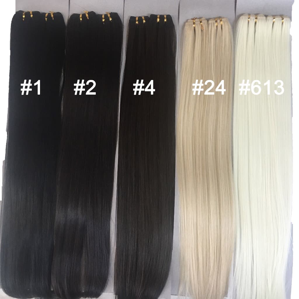 Aplique de Cabelo Orgânico Similar Humano Liso 70 Cm 100g Tecido 2telas/pacote Fashion you