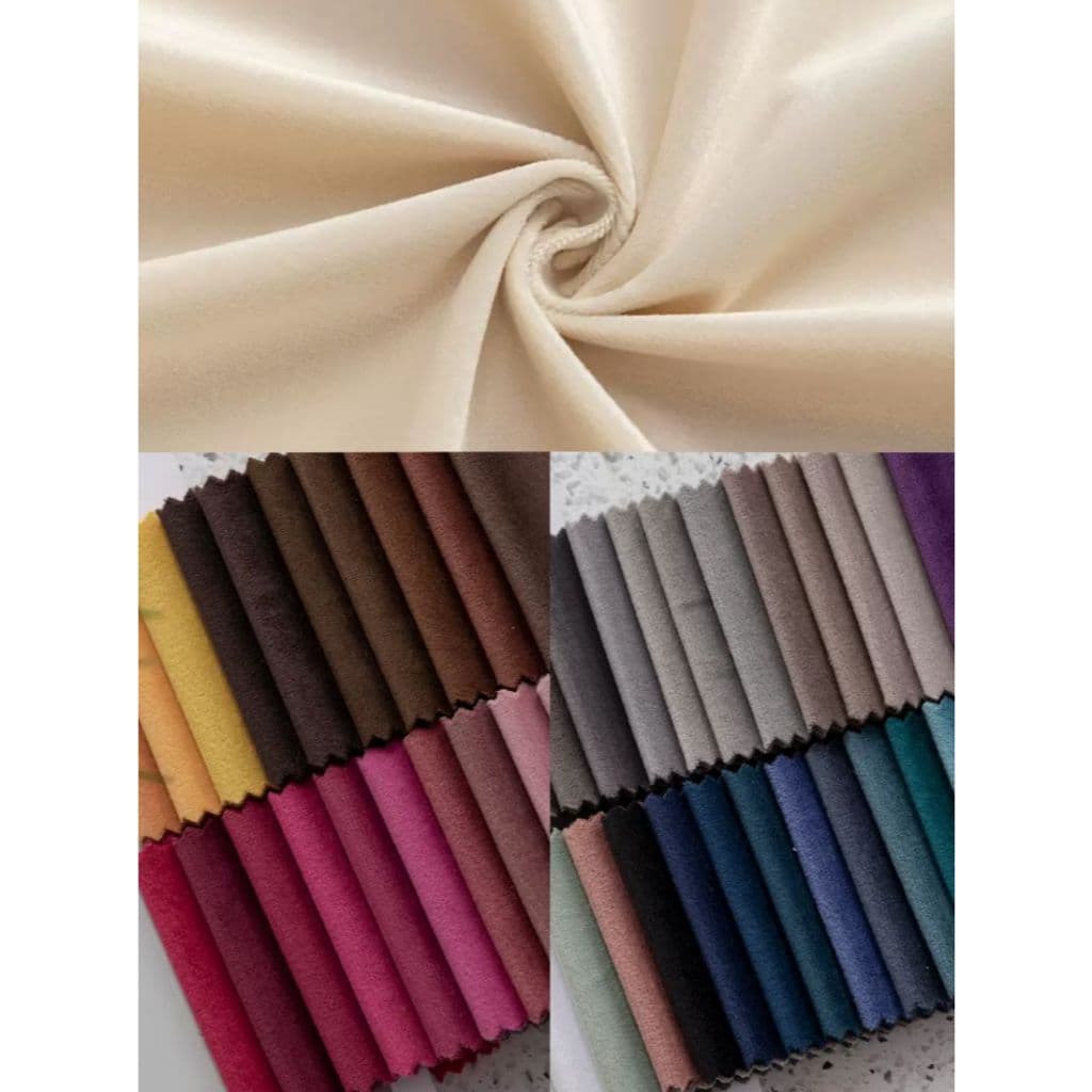 Kit 3m URATECIDOS Tecido Veludo  Liso  Para Estofados Decoração Moveis Varias Cores 3M X 1,50M