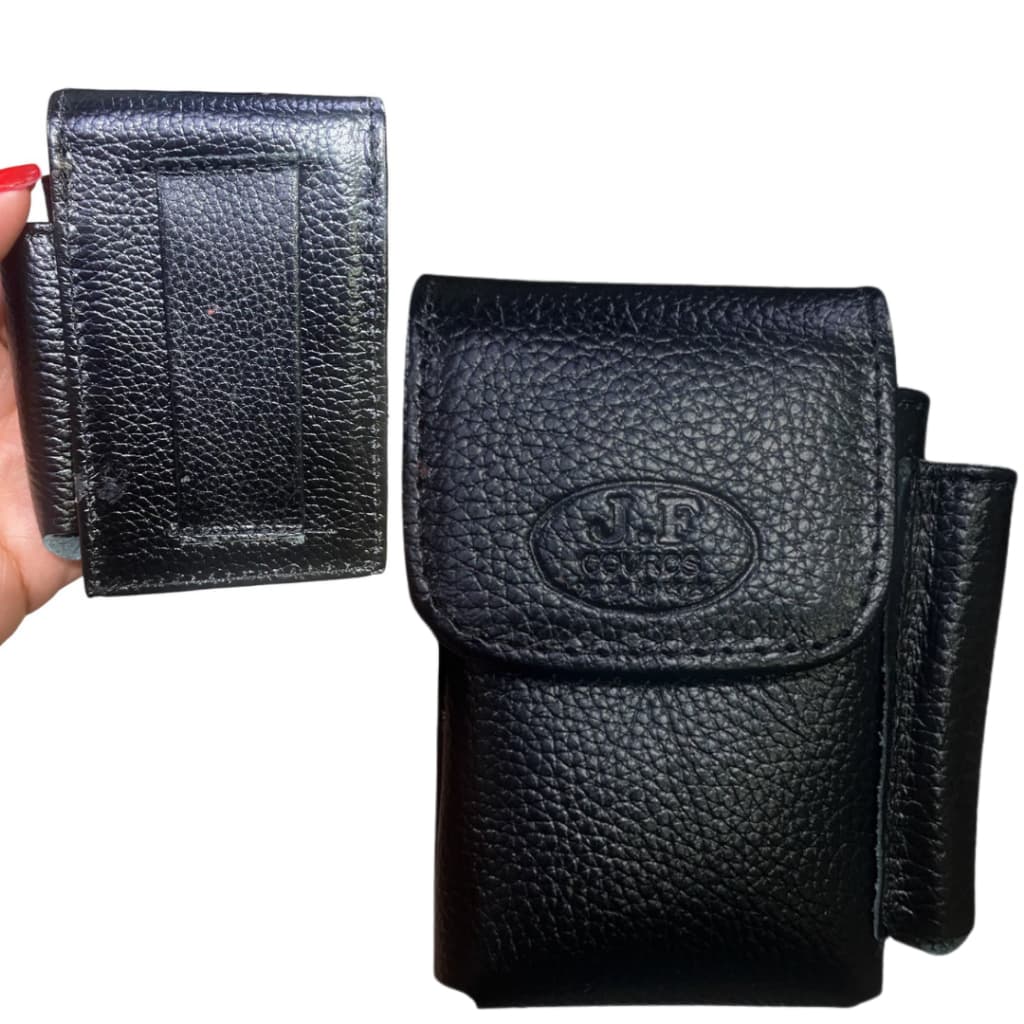 Porta Acessórios Feminino Super Luxo Couro Legítimo Preto