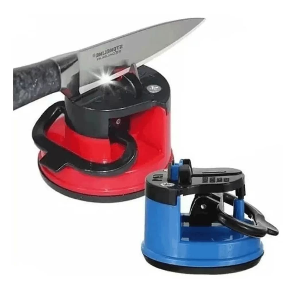 Afiador Amolador De Faca, Tesoura, Facão, Canivete Com Ventosa Para Fixar Em Superfície