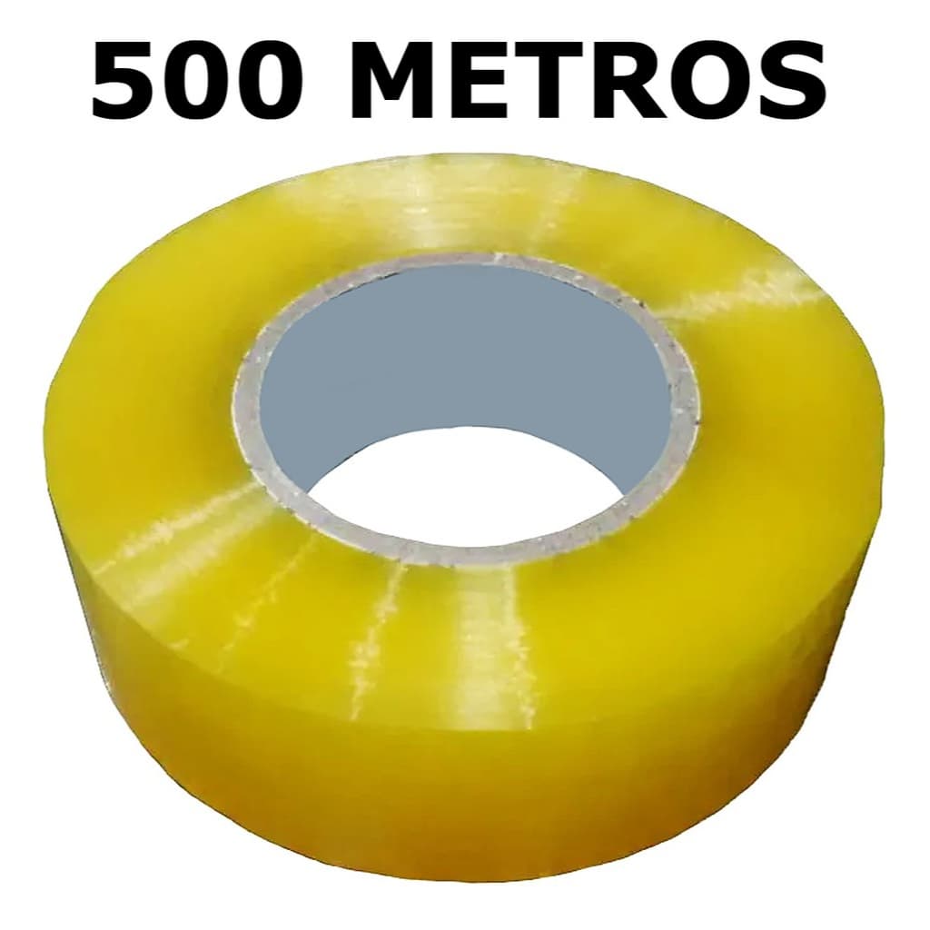 Kit 10 Fita Adesiva 45mmX500 Metros Transpranrete para empacotamento