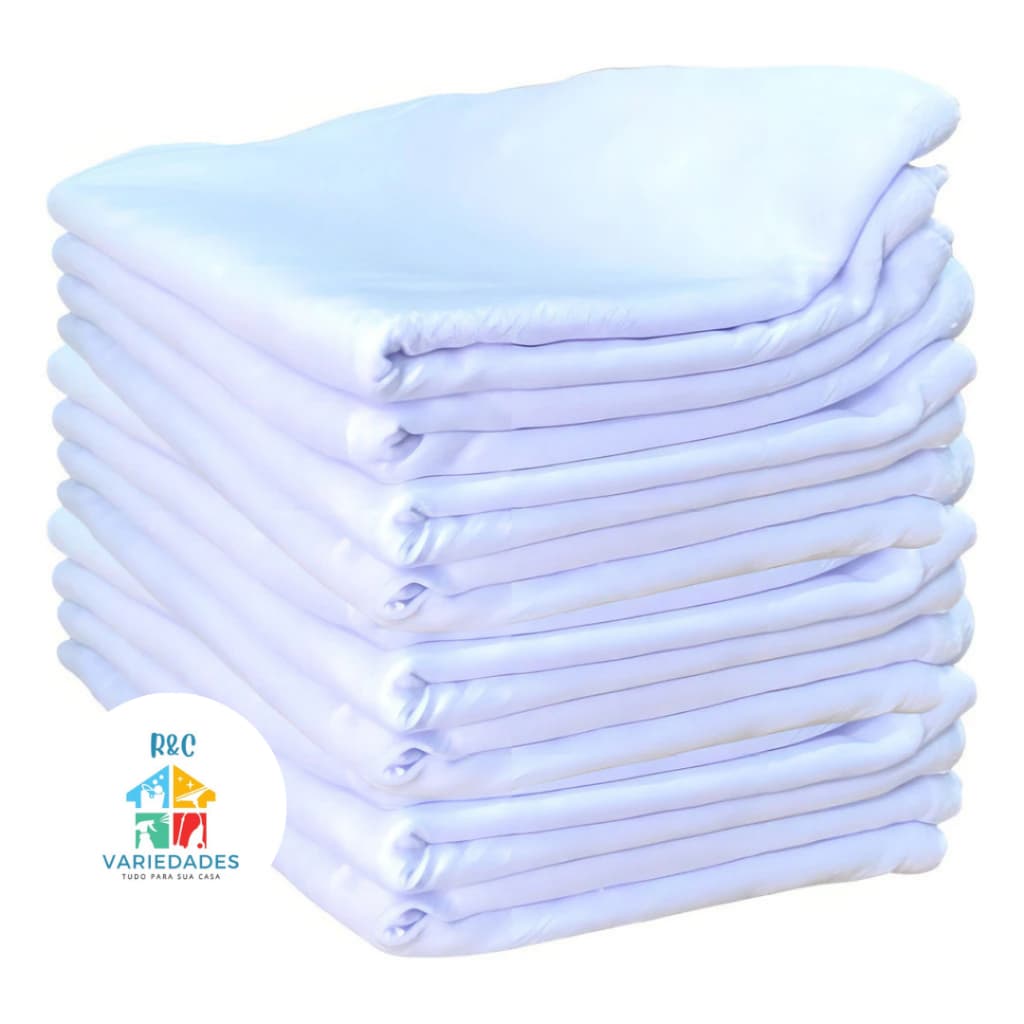 Pano De Prato Branco Grosso Pé de Galinha  O Legitimo Kit Com 10 Peças Oferta