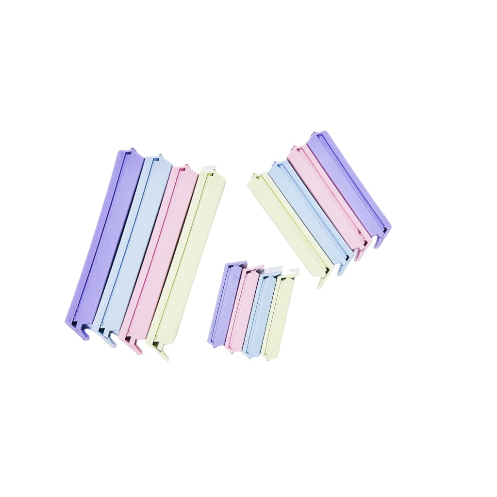 Prendedor De Embalagens Clips Pregador Colorido 3 Tamanhos Kit - 12 Unidades ou 24 unidades