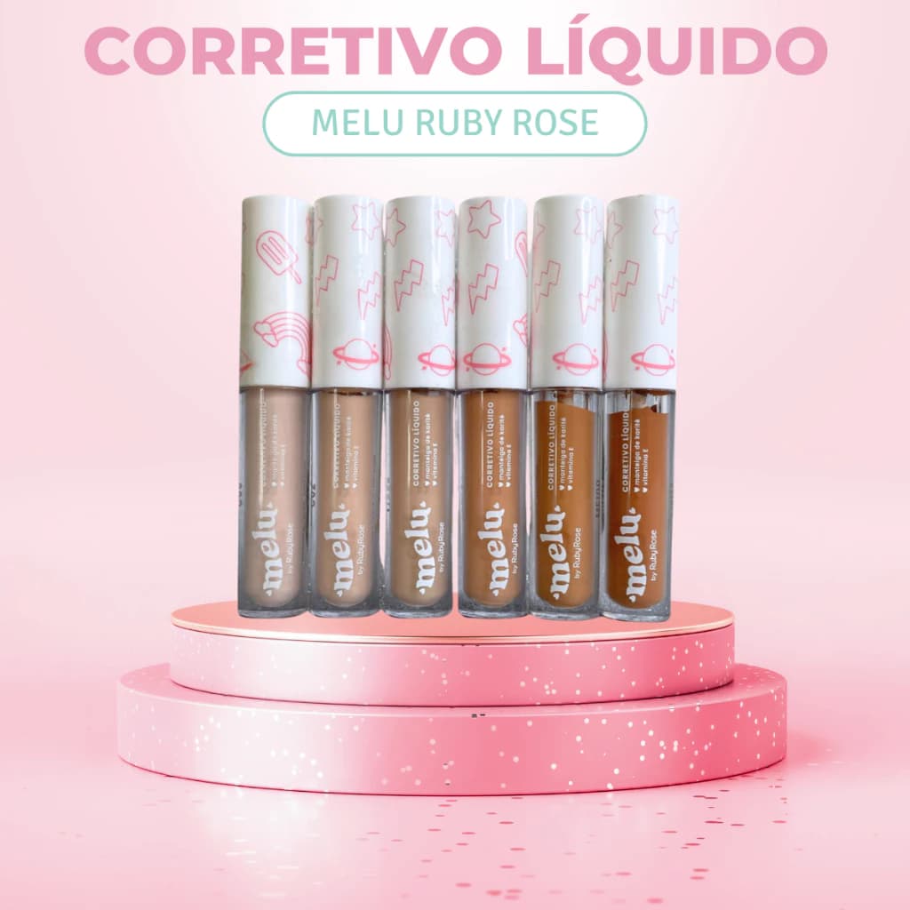 Corretivo Líquido Melu By Ruby Rose Facial RR1800 Diversas Opções Vitamina E