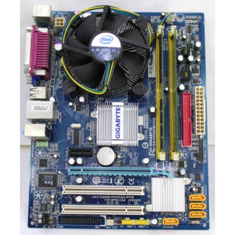 placa mãe gigabyte processador core 2 duo ddr 2 com 2gb ram  sem eepelho