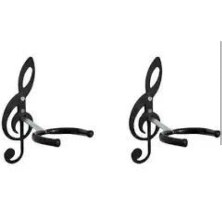 2 Suportes ..PRETOS.. Violão Parede, Guitarra, Baixo, Cavaquinho,Viola Ukulele