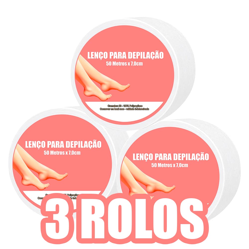 Kit 3 Lenços Para Depilação TNT - ENVIO RAPIDO 24H UTEIS Gr80 50x7,0cm