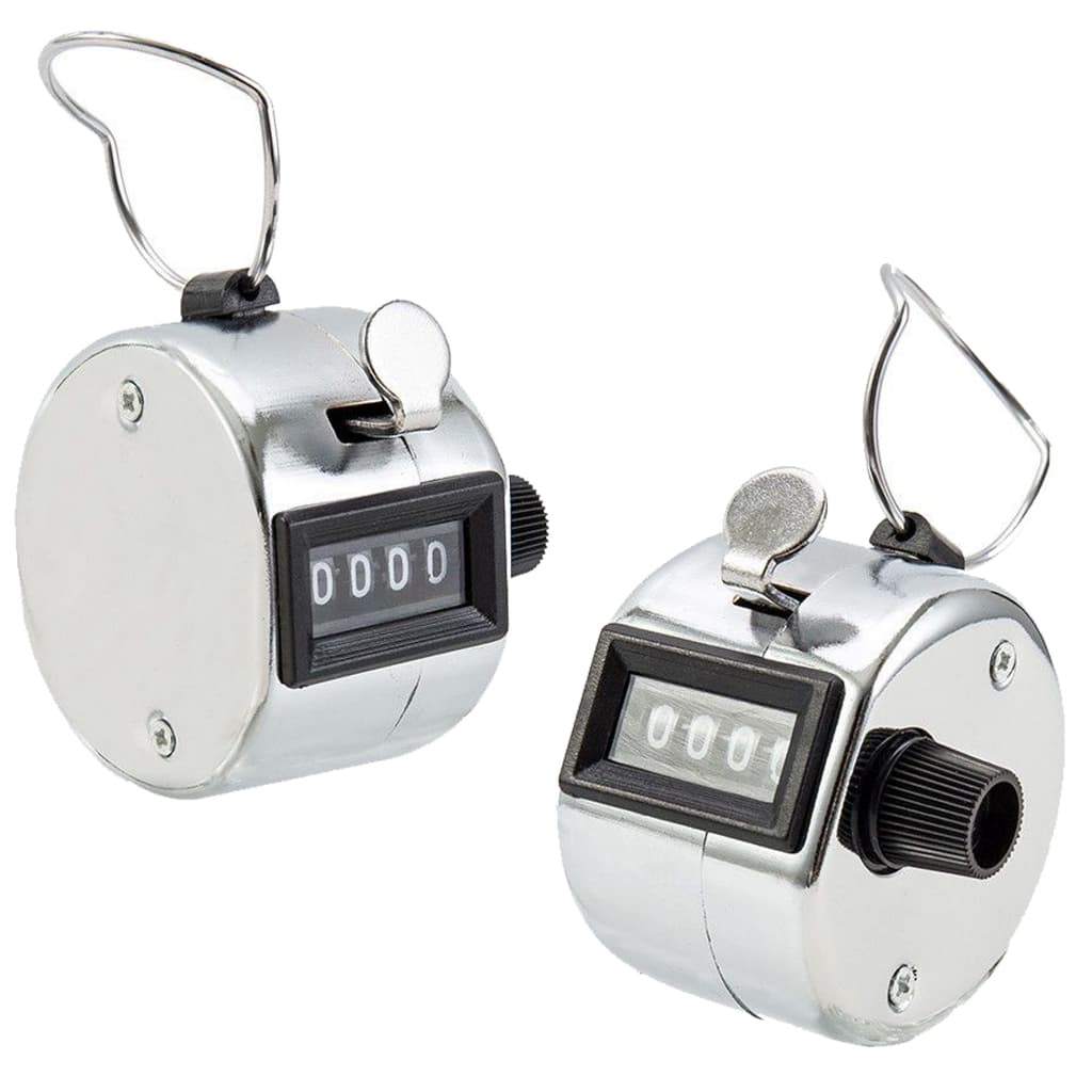 Kit 3 Contador Manual De Pessoas 4 Digitos em Aço Inox Controle de entrada de Mercadoria