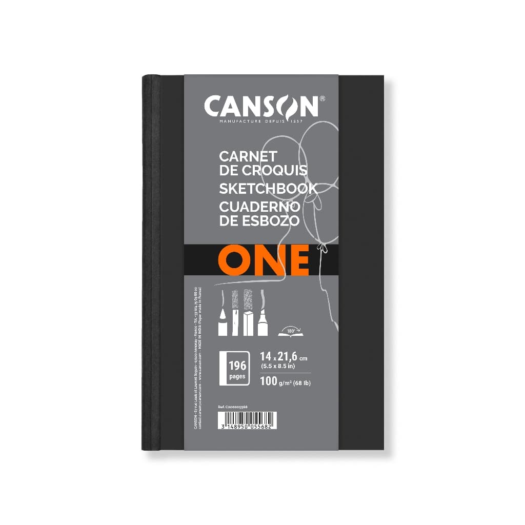 Bloco Sketchbook Canson One 98fls 100g/m2 A5(14,8cmx21cm)