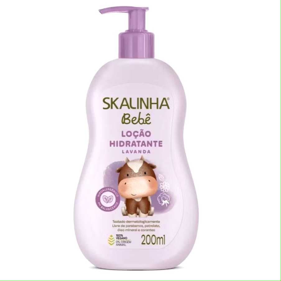 Loção Hidratante Bebê Infantil Lavanda Vegano Skala 200ml