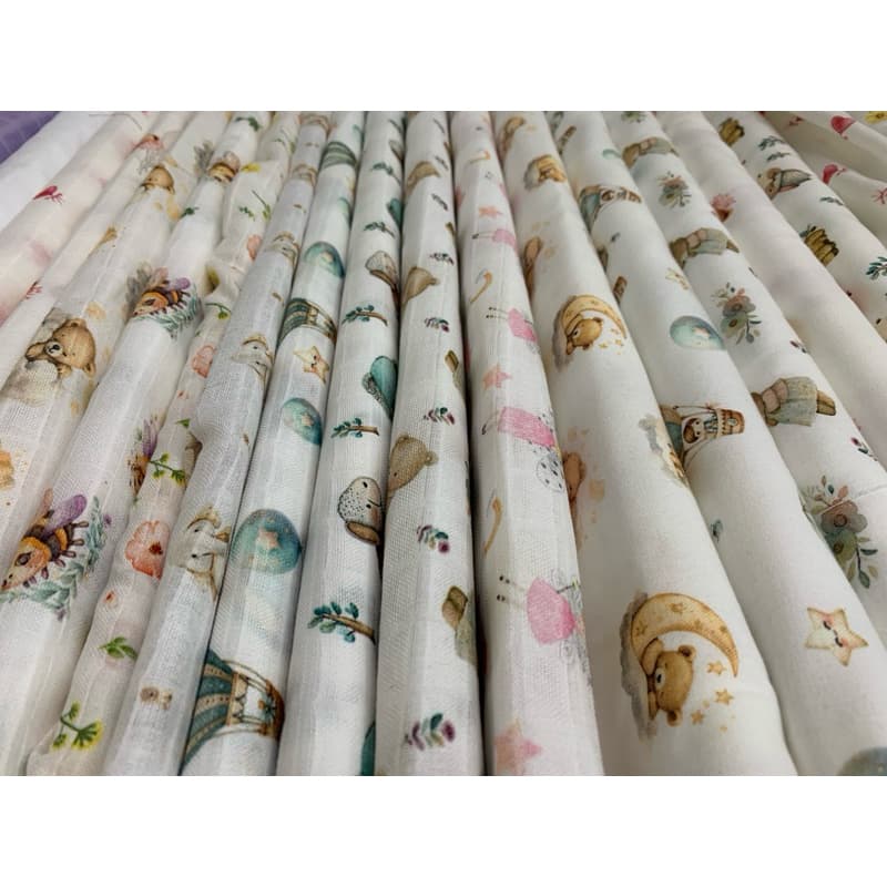 Fraldinha Dupla Quadriculada Estampada Digital 60X75cm