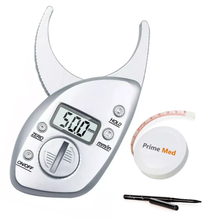 Adipômetro Digital Clinico + Trena Corporal + Lápis Avaliação Física Personal + Vídeo Aulas