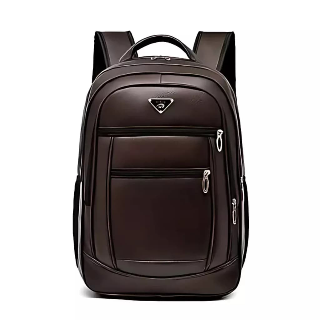 Mochila de Couro Masculina Feminina Grande Reforçada