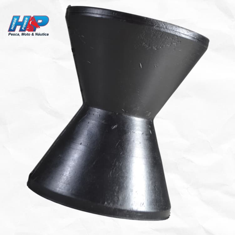 ROLDANA / ROLETE CARRETA NÁUTICA (APOIO BARCO) BORRACHA 10 CM PRETA