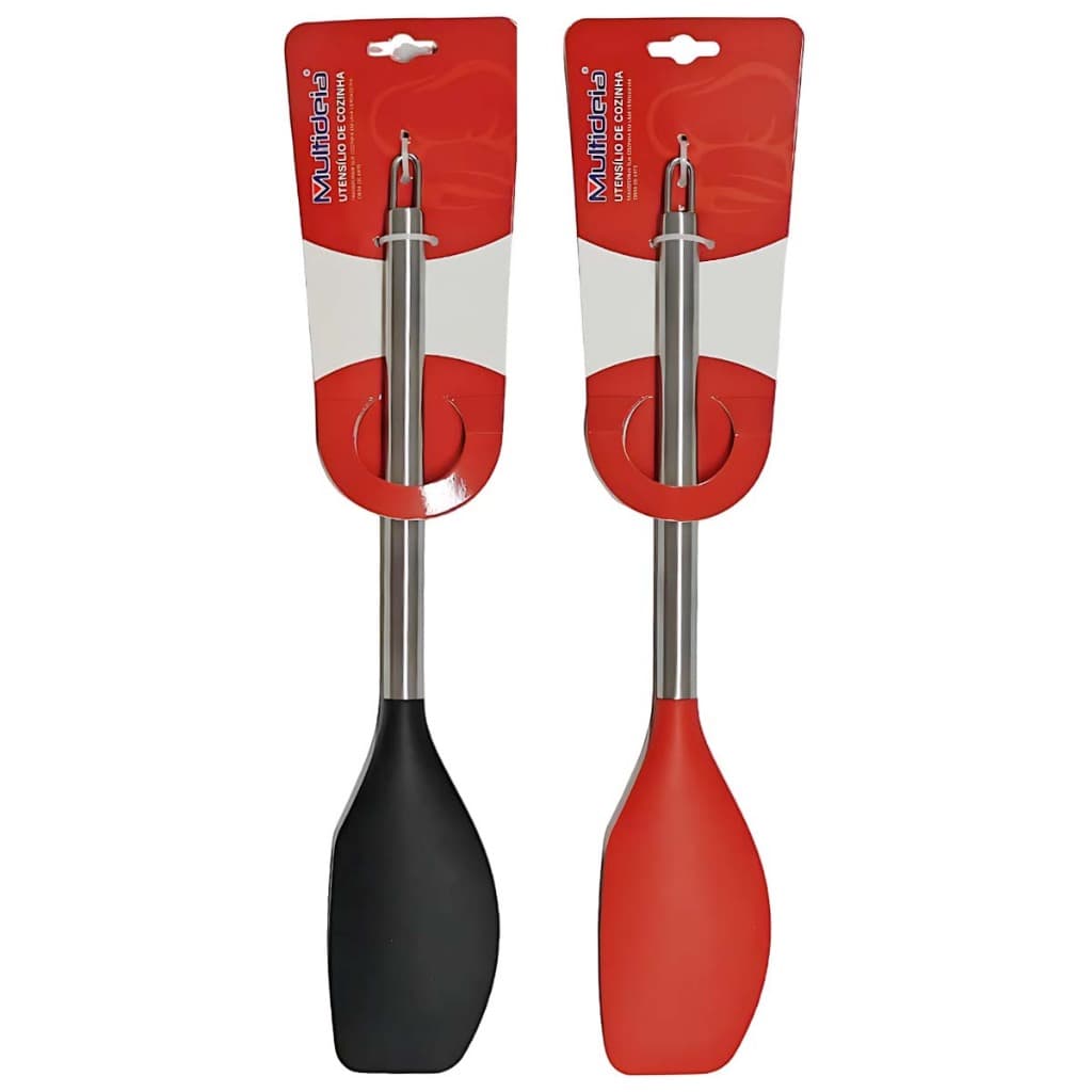 Espátula Silicone Com Cabo Inox 34cm