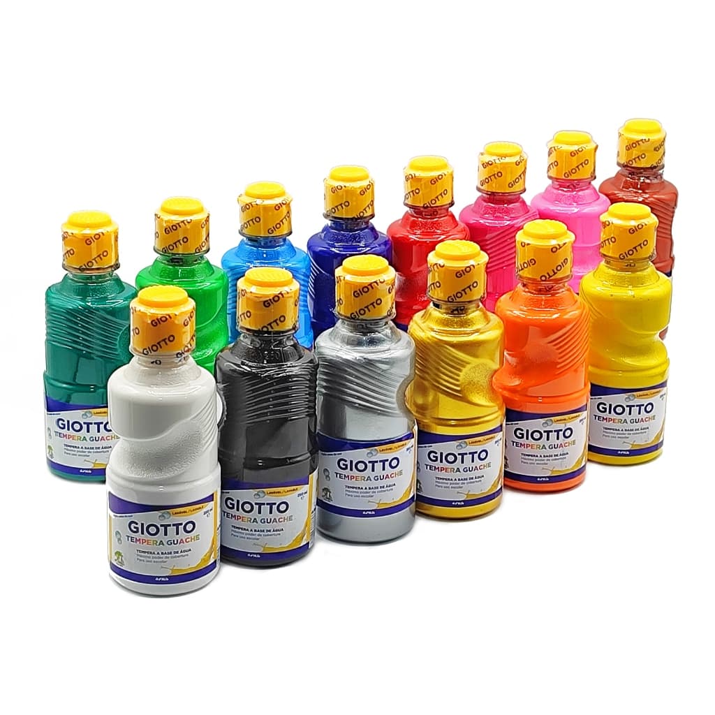 Tinta Tempera Guache Garrafa 250ml Giotto