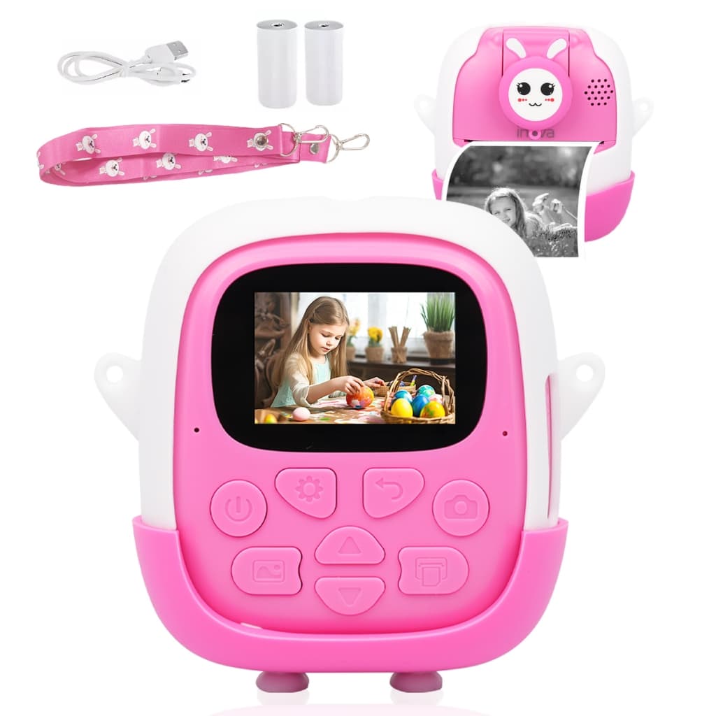 Inova Câmera Infantil Instantânea Filmadora Full Hd Virar Câmera