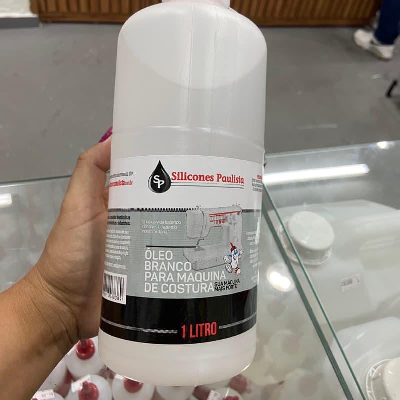 ÓLEO BRANCO PARA MÁQUINA DE COSTURA 1 LITRO