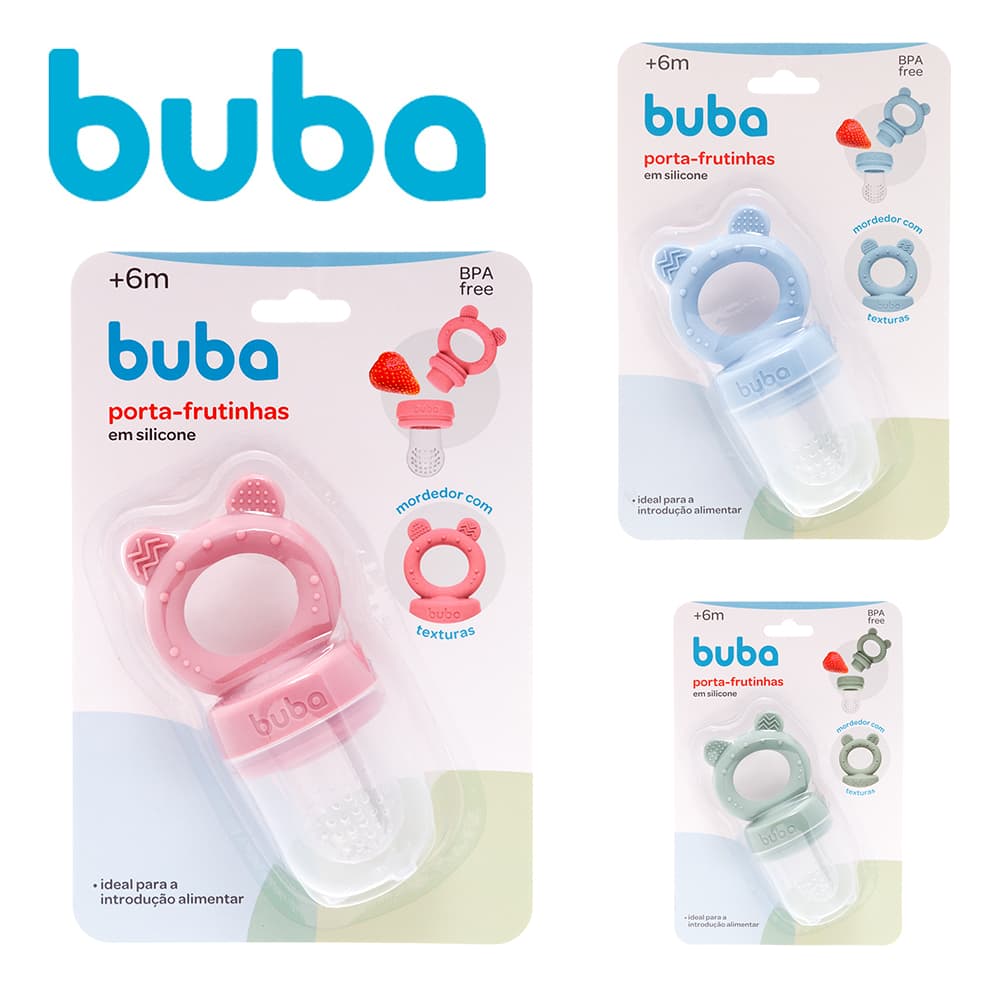 Chupeta Porta Frutinha com Mordedor Silicone Buba