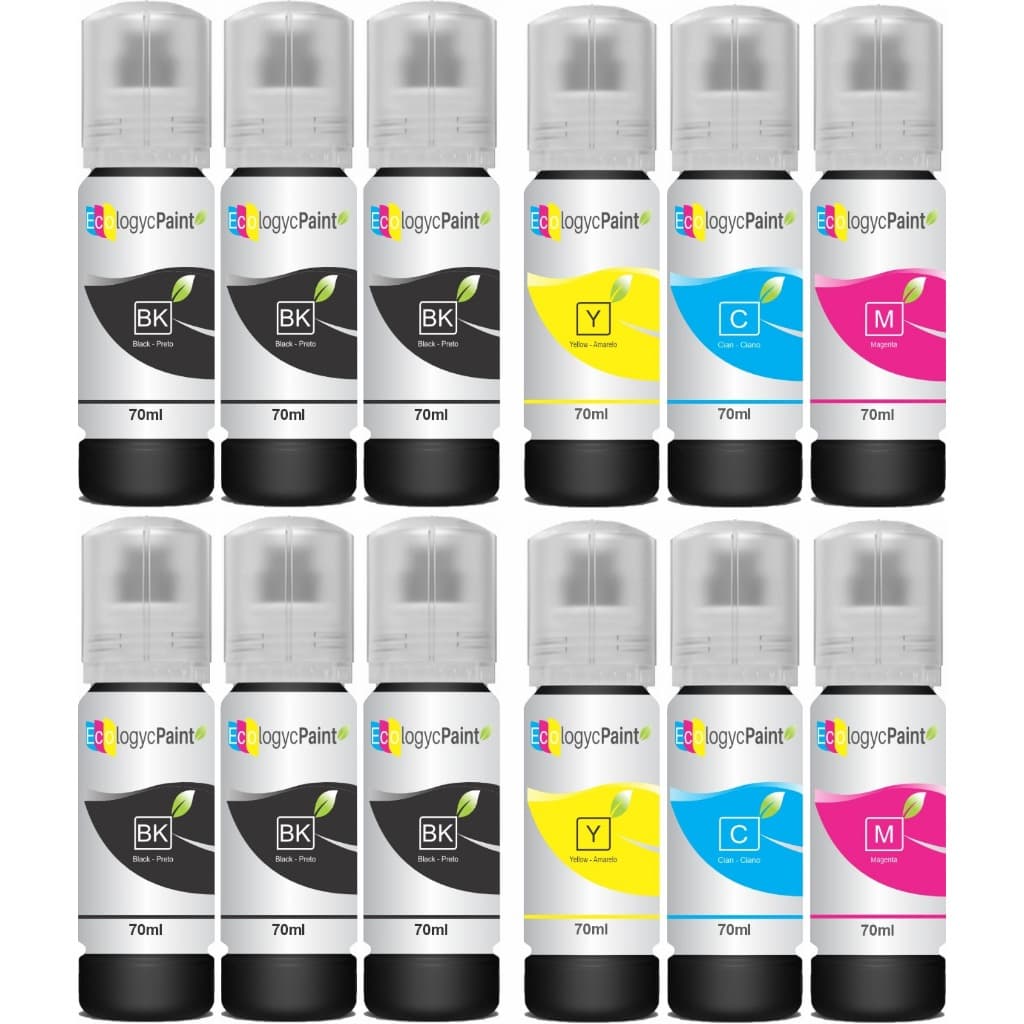 12 Tintas compatível para Epson 544 l3250 l3210 l3110 l3150