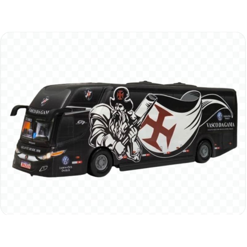 Brinquedo em miniatura de ônibus do Vasco da Gama tamanho 25 centímetros de comprimento colecionável lançamento.
