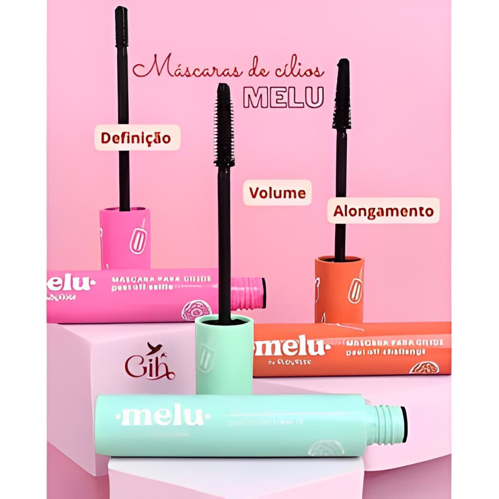 Mascara De Cilios Melu Ruby Rose Rimel Peel Off Alta Fixação-14.5g