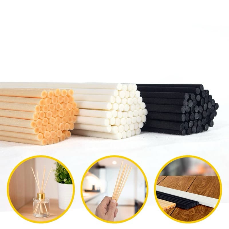 Varetas fibra de Algodão branca preta 4mm 25 cm para difusor de varetas ambiente aromatizador