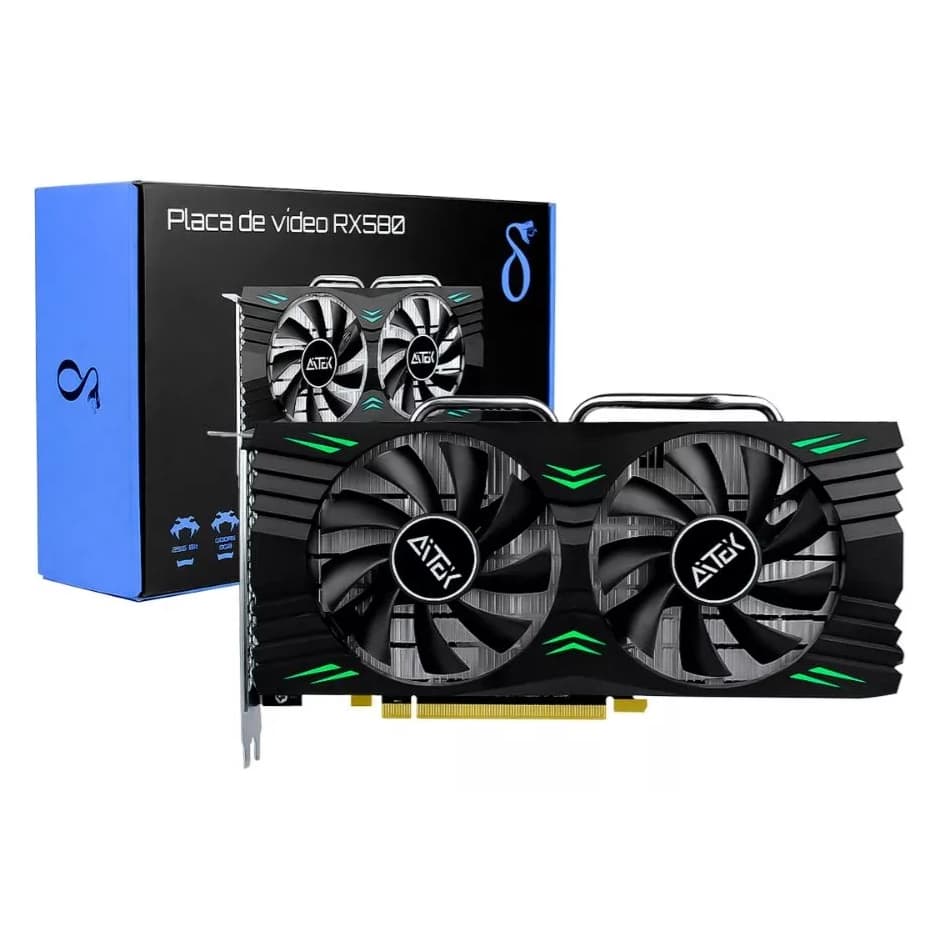 Placa De Vídeo Gpu Rx 580 Gamer Amd Radeon Rx 580 8gb Hdmi