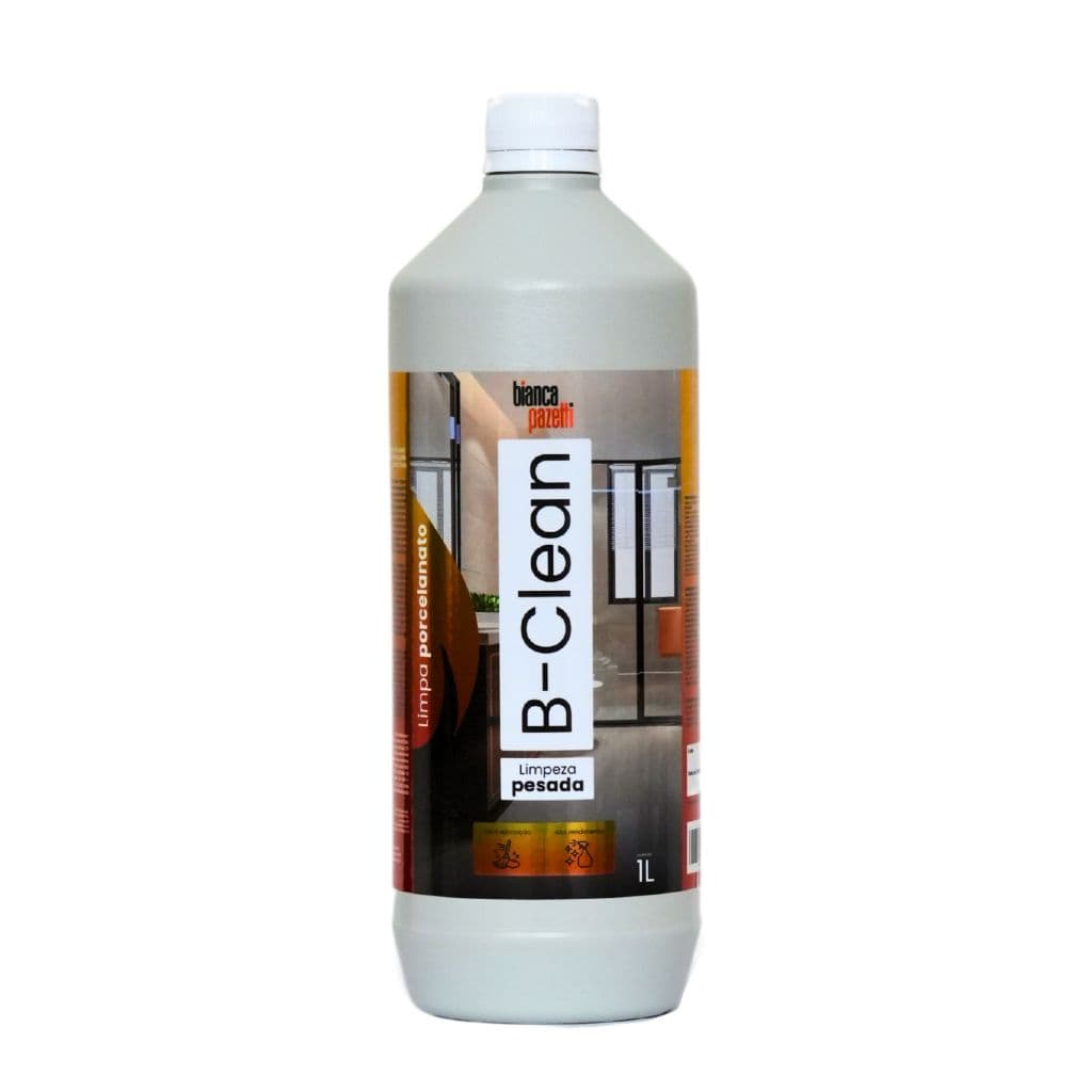 B-Clean 1L Limpa Porcelanato Polido e Esmaltado Remove Encardido Sujeiras Difíceis