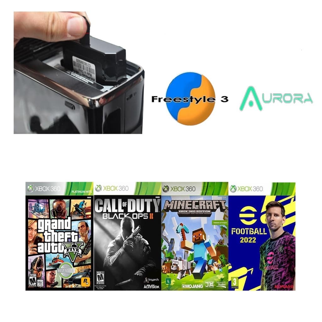 HD interno P/Xbox 360 R G H Completo Personalizado 3.0