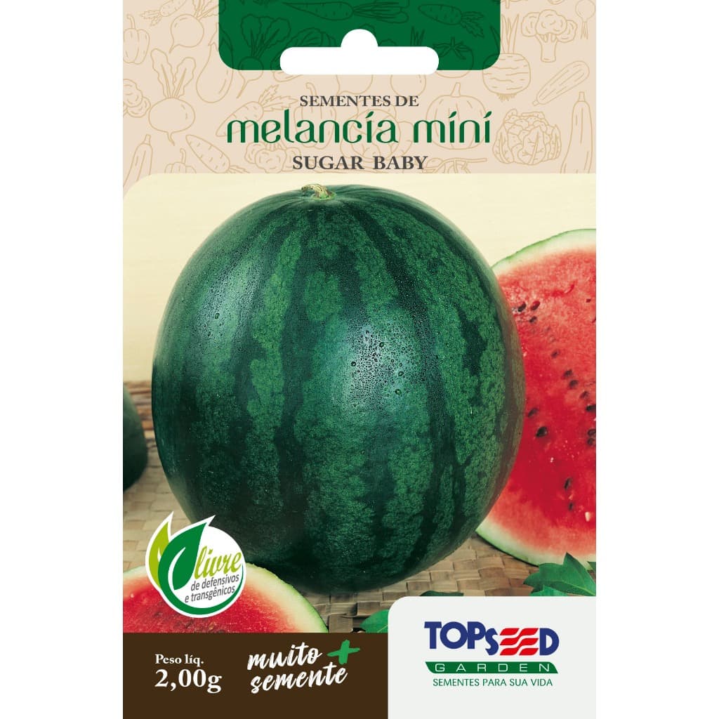 Sementes de Melancia Mini Sugar Baby Super Doce 2 gramas
