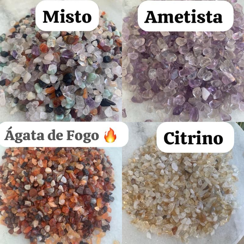 Cascalho de Pedra Natural  ideal Decoração Jardim Aquário Artesanato Orgonite e Mandala Cascalho Miúdo 1 KILO