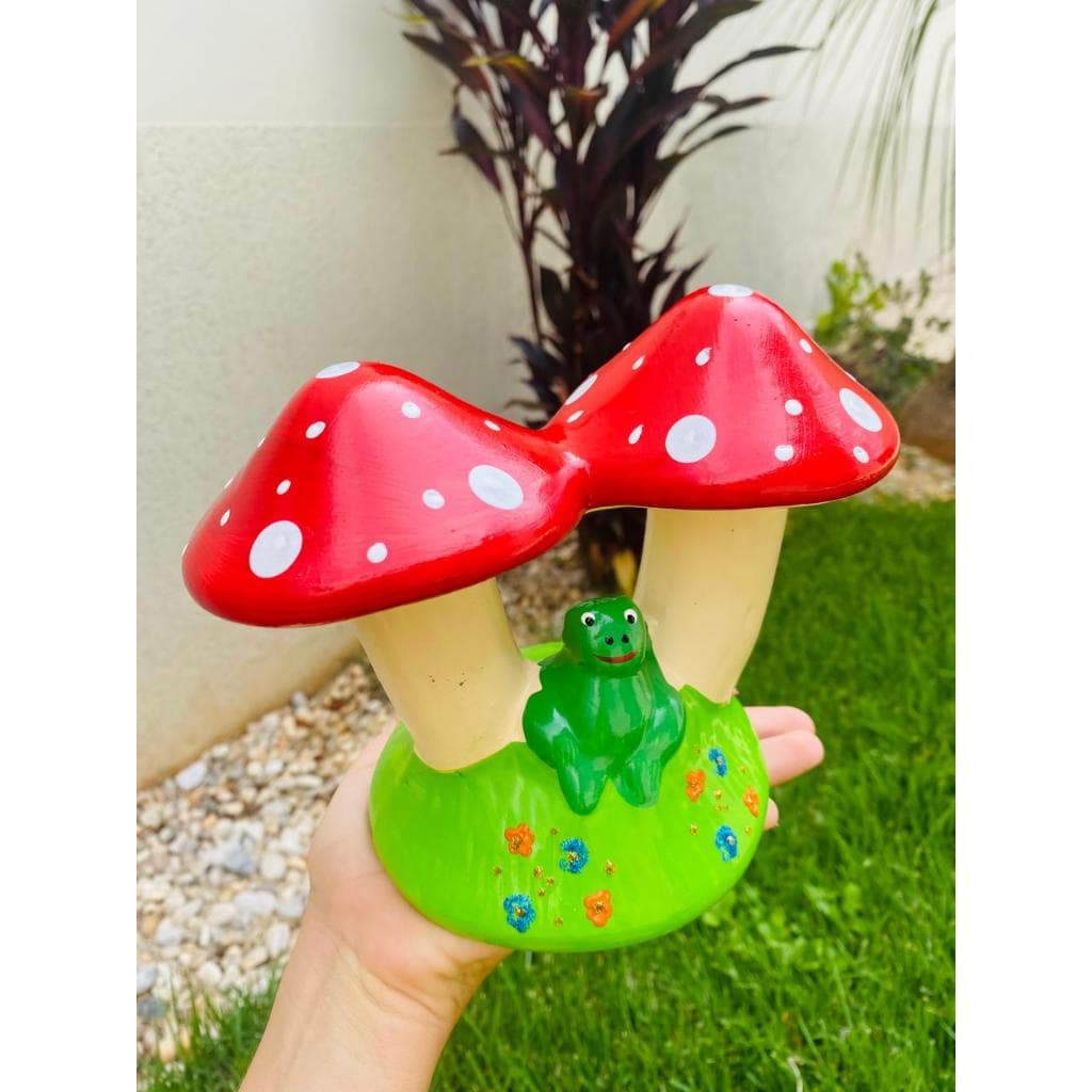 Peça Peças de Jardim Cogumelo Ornamento Enfeite Decoração