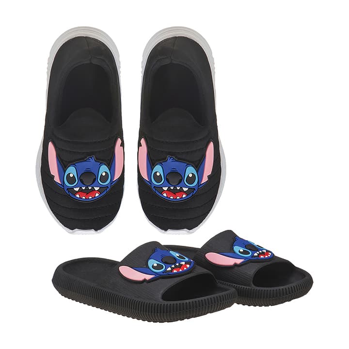 Kit Tênis Calce Fácil e Chinelo Nuvem Slide Macio Leve Stitch