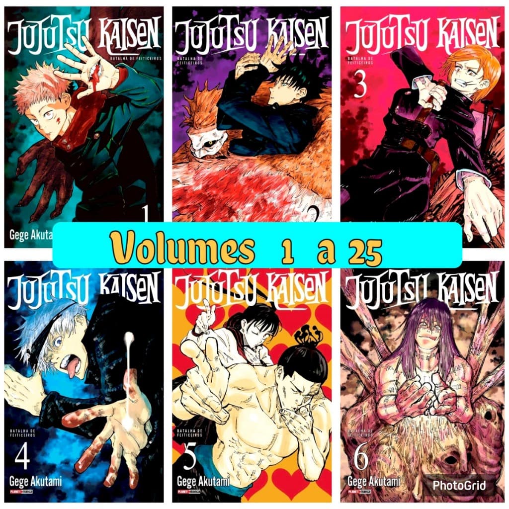 Jujutsu Kaisen Manga Anime - Batalha dos Feiticeiros Todos Volumes Novos e  Lacrados