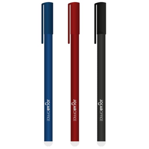 CANETA APAGÁVEL GEL 0.7 AZUL/PRETA - 1 UNIDADE- JOCAR OFFICE